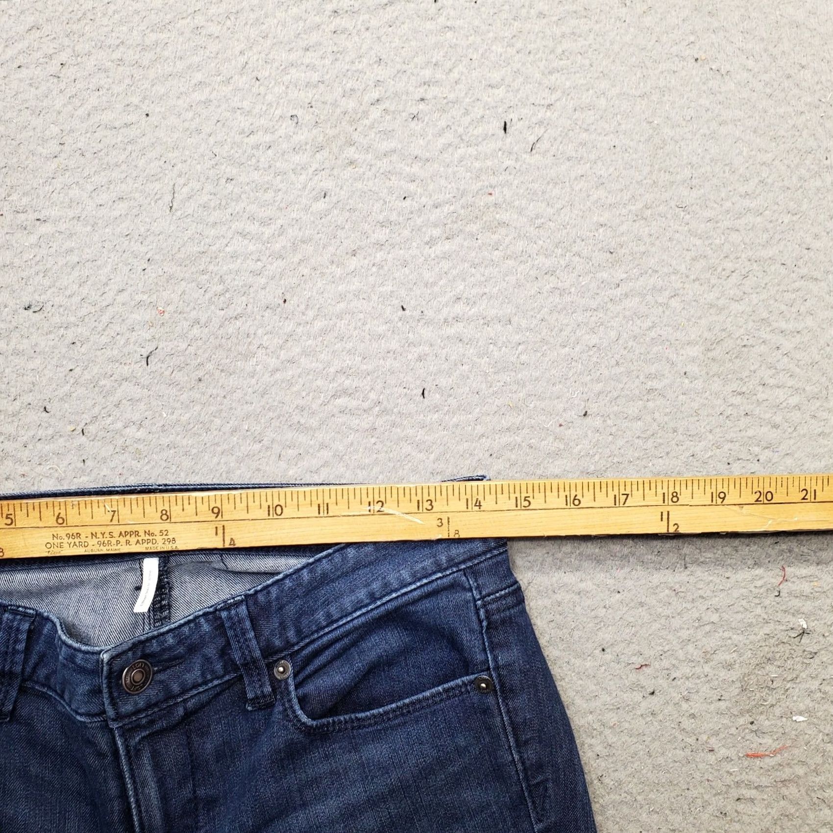 Loft LOFT Women's Jeans Main Flare Denim Blue Stretch 2/26 29.5" Waist 14.75" Across 28.75" Inseam 37.75" Outseam Vintage No Streetwear Size 26" / US 2 / IT 38 - 6 Thumbnail