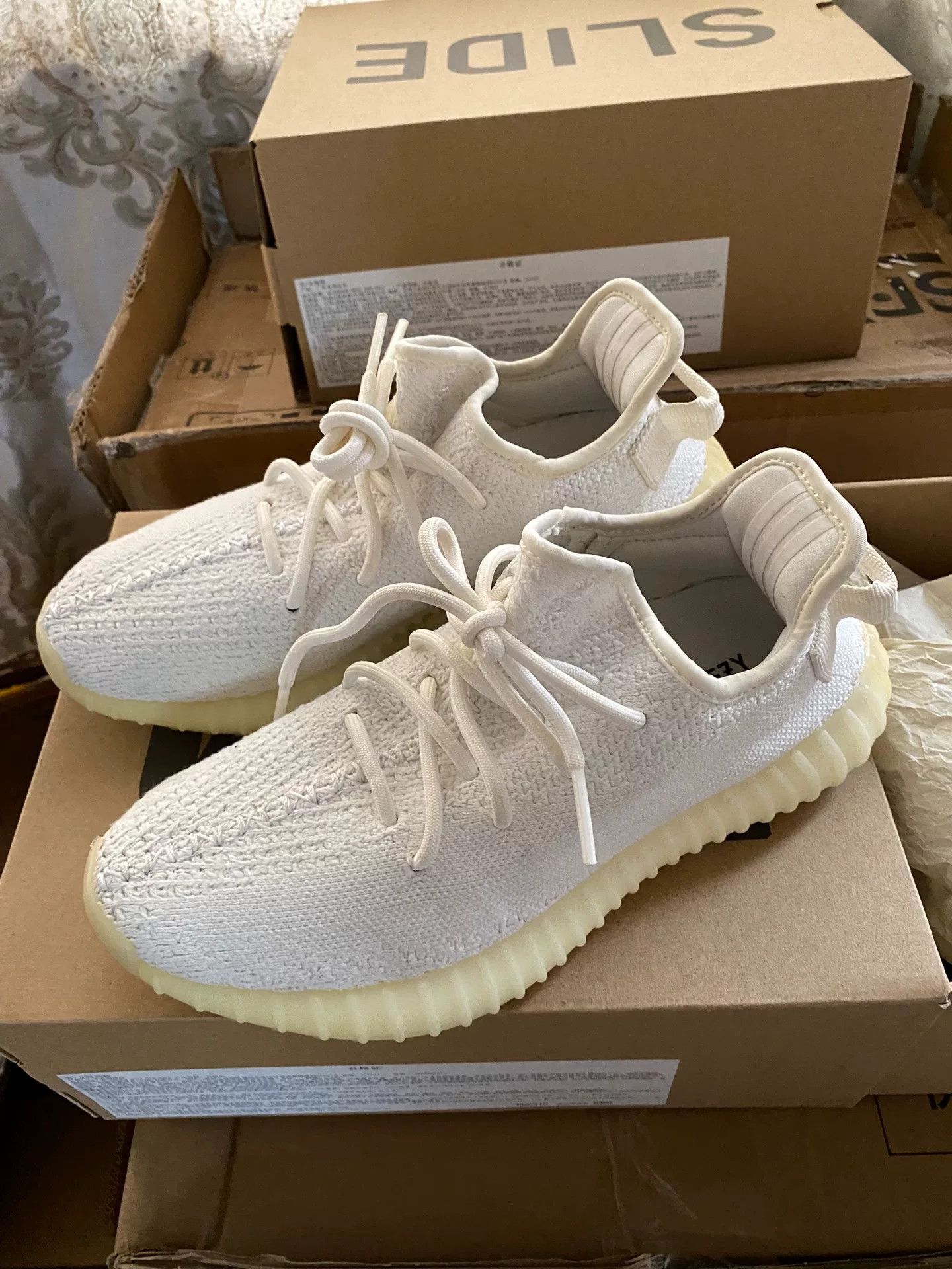 Adidas Adidas YEEZY350 White Lowtop Sneakers 38 Men Size US 6 / EU 39 - 1 Thumbnail