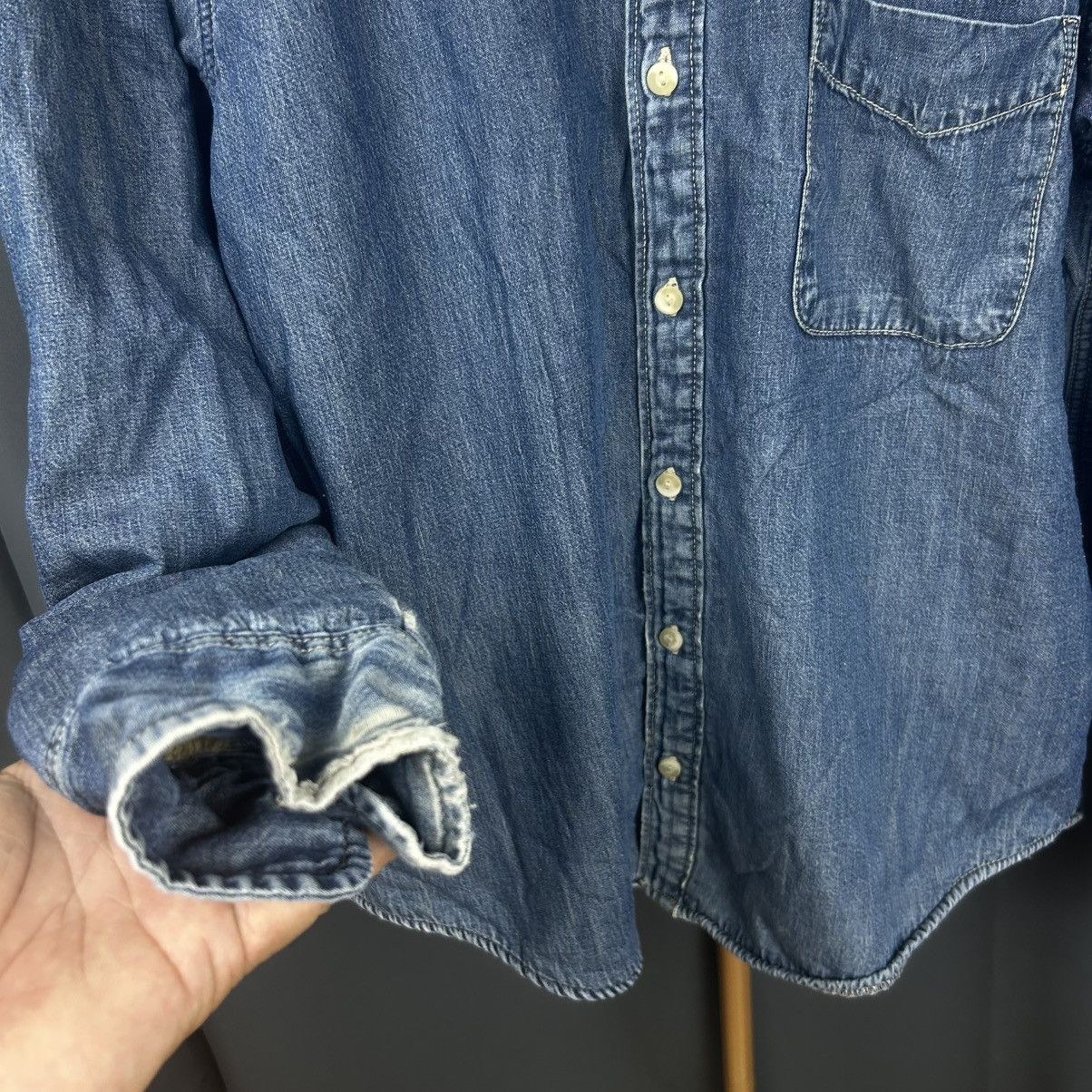 Vintage Vintage Japanese Brand Uramoco Fur Lined Denim Jacket Size US M / EU 48-50 / 2 - 4 Thumbnail