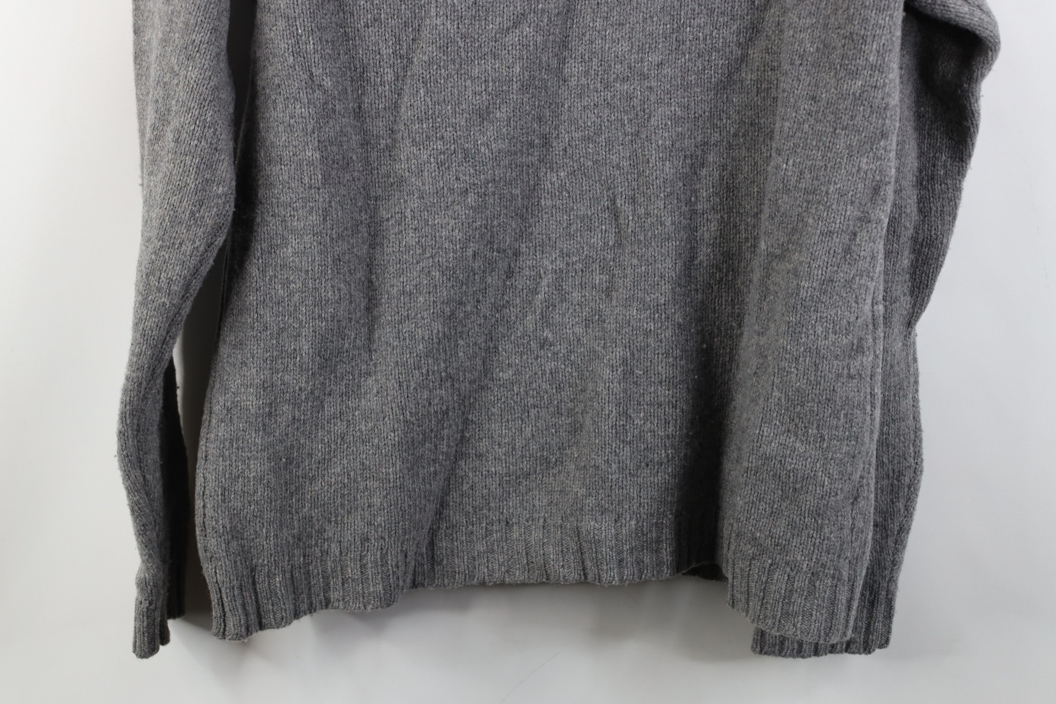 Gap Vintage 90s Y2K Gap Ribbed Knit V-Neck Sweater Gray Size US XS / EU 42 / 0 - 10 Thumbnail