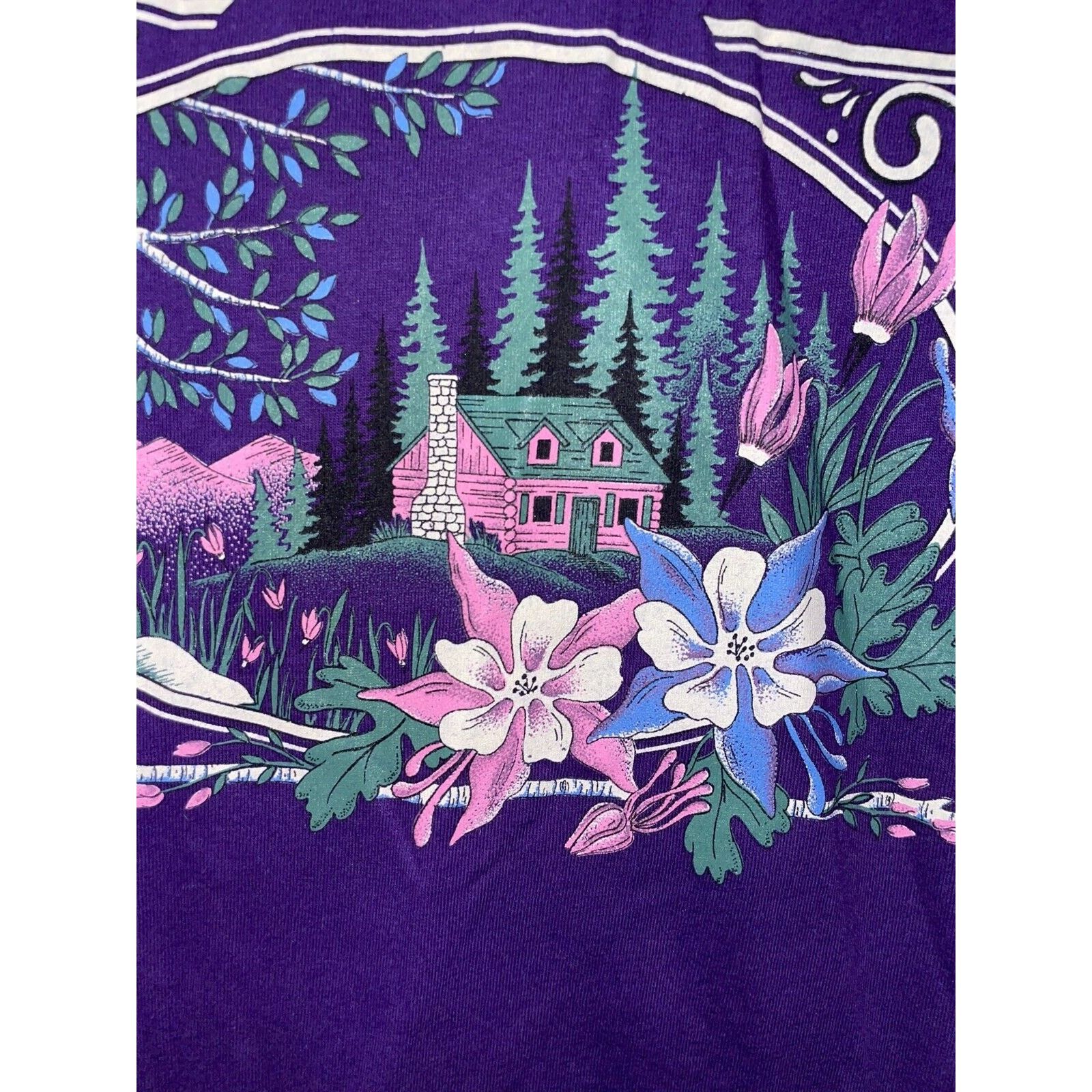 Jerzees Vintage Wyoming Shirt Mountain Cabin Tee VTG 90s L Large Size US L / EU 52-54 / 3 - 3 Thumbnail