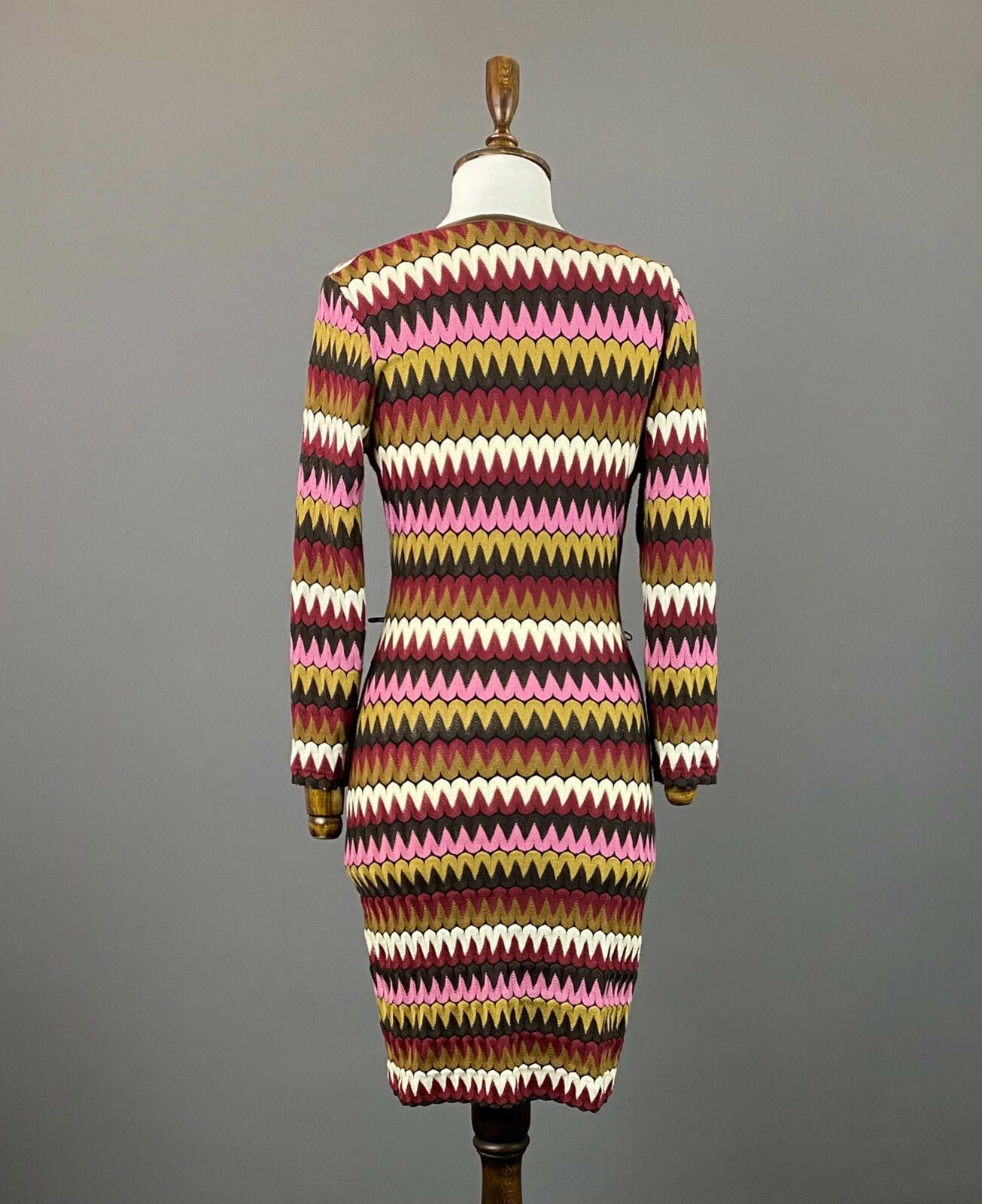 Designer Ana Alcazar Multicolor Geometric Bodycon Midi Dress Size 38 Size M / US 6-8 / IT 42-44 - 5 Thumbnail