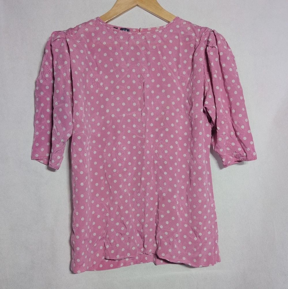 Emanuel Ungaro Vintage Emanuel Ungaro Patterned Silk Pink and White Polka Size XL / US 12-14 / IT 48-50 - 1 Thumbnail