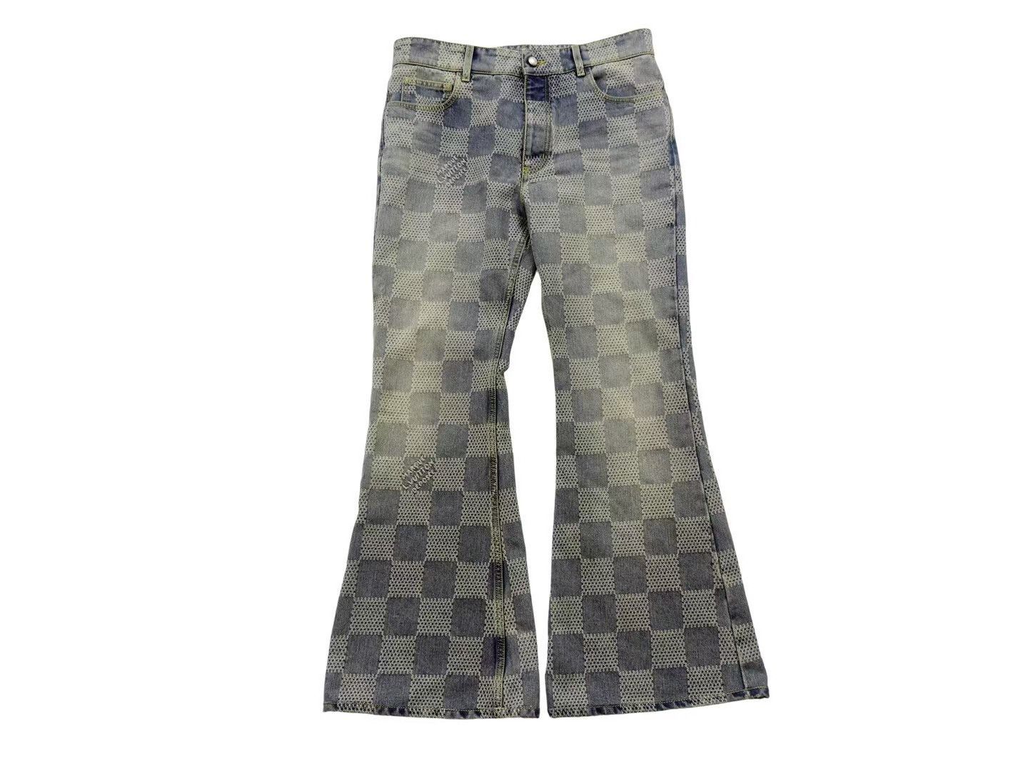 Louis Vuitton Louis Vuitton Pharrell Checkerboard Flared Jeans Size US 32 / EU 48 - 1 Thumbnail