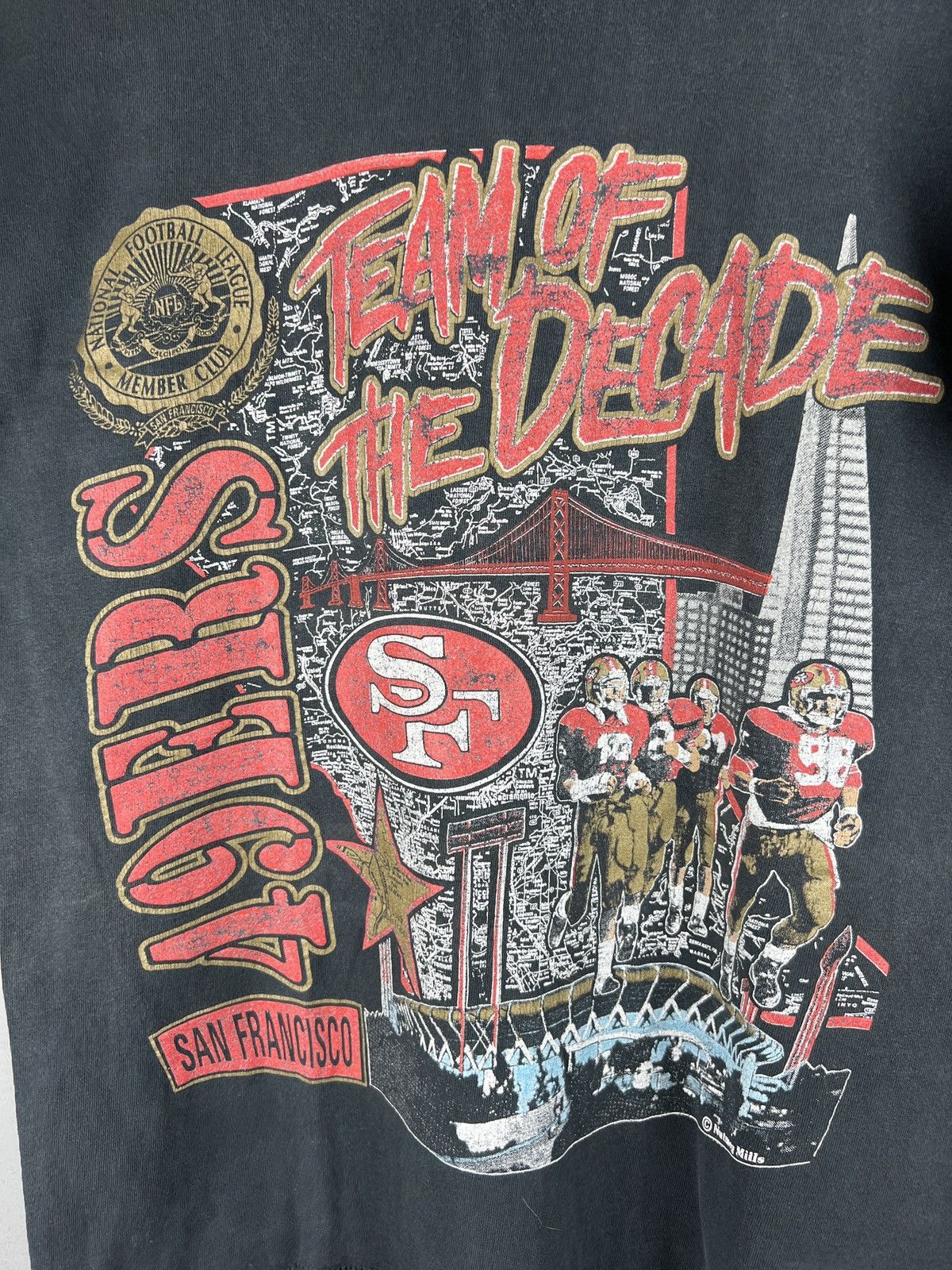 NFL Vintage 90s San Francisco 49ers Nutmeg Single stitch Tshirt Size US M / EU 48-50 / 2 - 7 Thumbnail