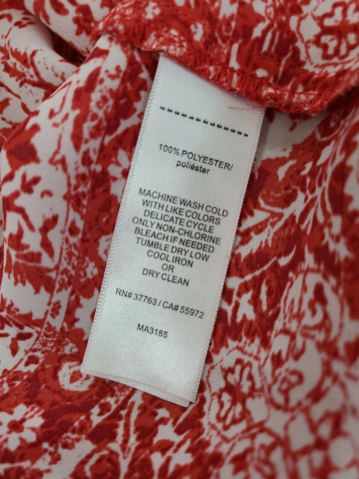 Designer Laundry By Shelli Segal Tank Top Small Blouse Red Sleeveless Size S / US 4 / IT 40 - 6 Thumbnail