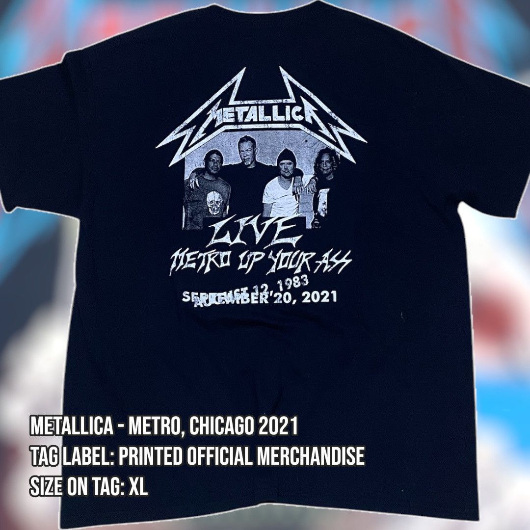 Band Tees × Metallica Metallica - Metro Chicago 2021 Band Tee Size US XL / EU 56 / 4 - 2 Thumbnail