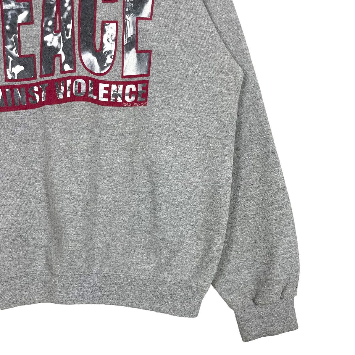 Vintage Vintage 90s Bullet Peoof Peace Against Violence Sweatshirt Size US M / EU 48-50 / 2 - 3 Thumbnail