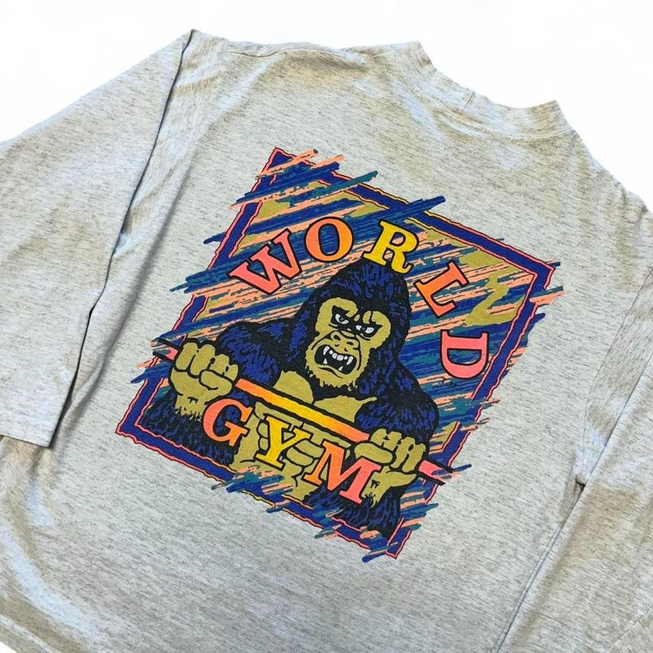 Vintage Vintage World Gym 3/4 Sleeve T Shirt Size L Size US L / EU 52-54 / 3 - 2 Thumbnail