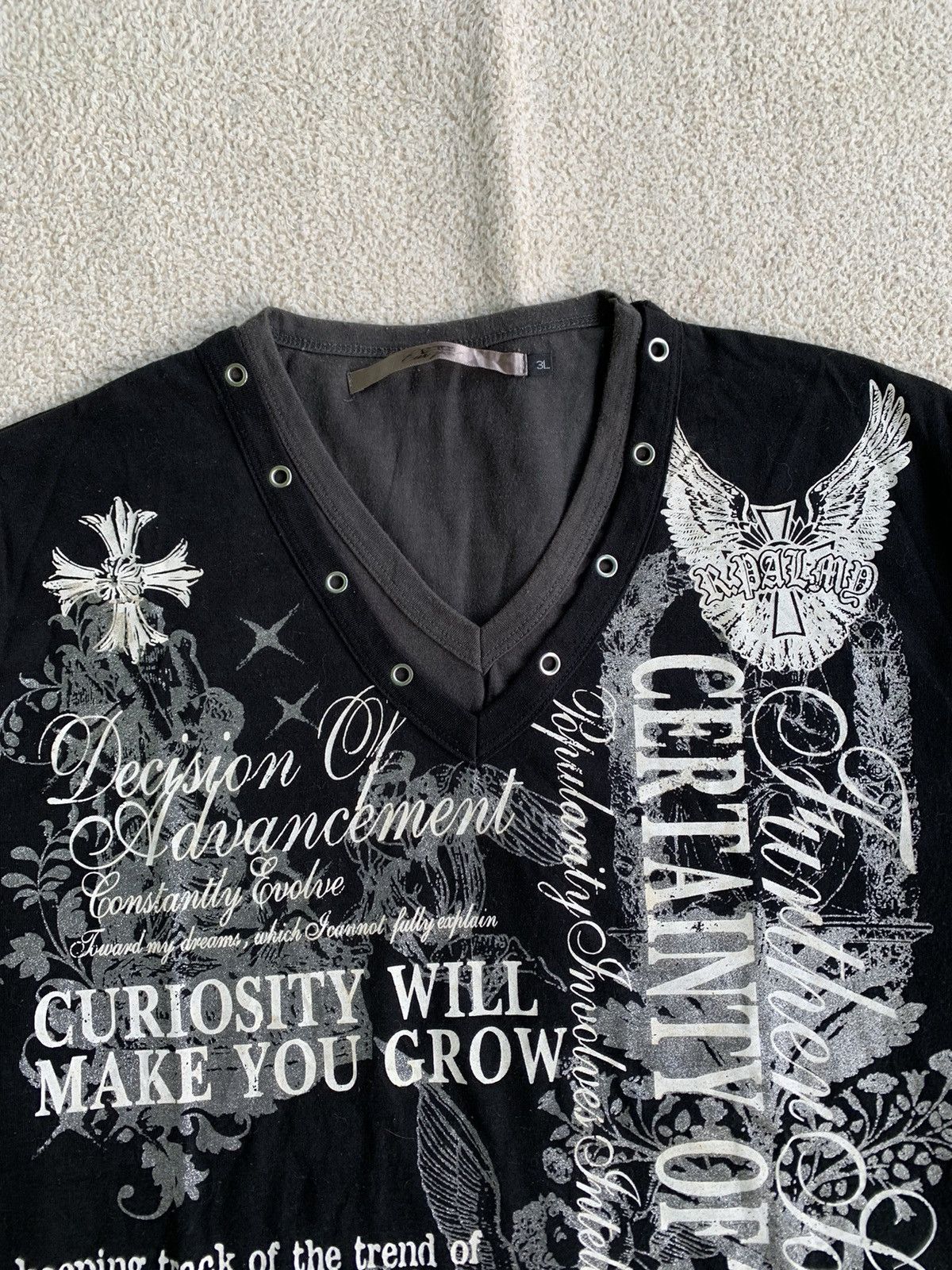 Beauty Beast × If Six Was Nine × Japanese Brand Double Layer Poem Black Lebel Long Sleeve punk style Size US XL / EU 56 / 4 - 4 Thumbnail