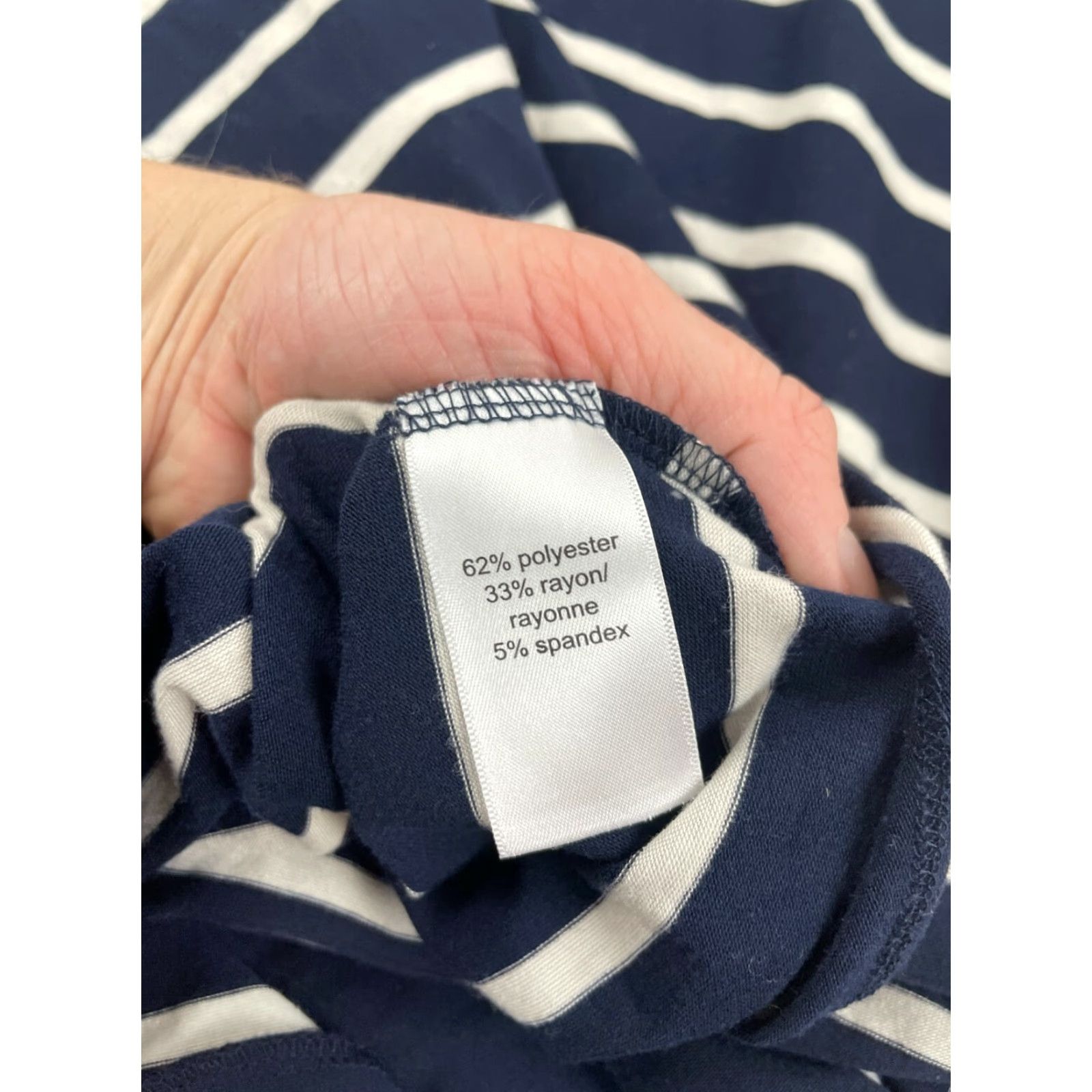 Vintage Maurices Blouse Women's Size Small Navy Blue White Stripe Boat Neck Long Sleeve Shirt Ladies Small Blue Stripe Boat Neck Long Sleeve Size S / US 4 / IT 40 - 7 Thumbnail