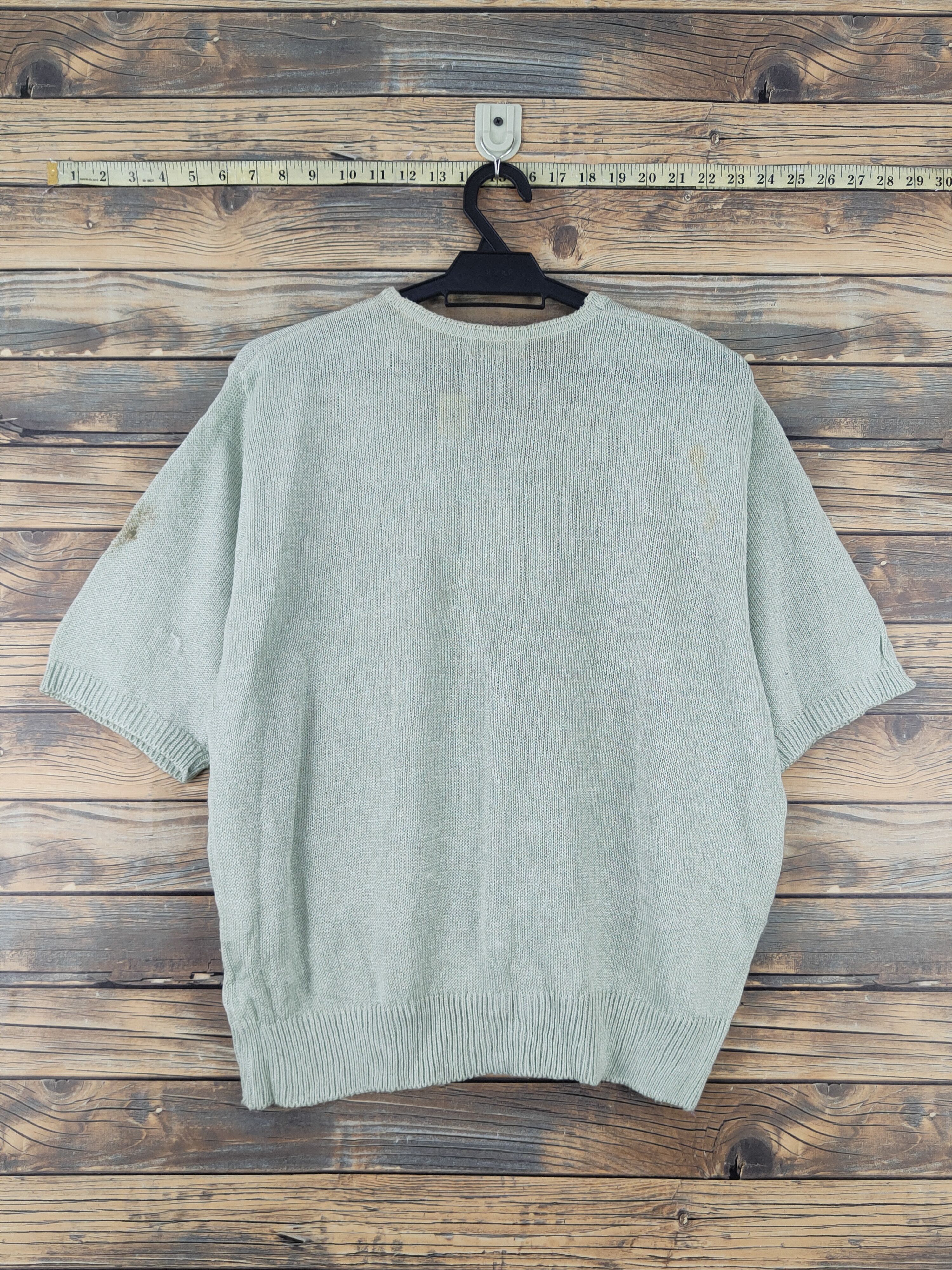 Homespun Knitwear Viridian Green Knitwear Short Sleeve knitwear #W1815 Size M / US 6-8 / IT 42-44 - 9 Thumbnail