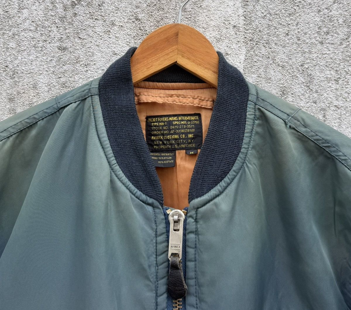 Avirex Vintage Avirex Flyer’s Mans Intermediate Ma-1 Bomber Jacket Size US M / EU 48-50 / 2 - 15 Thumbnail