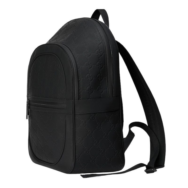 Gucci GUCCI $3100 Black GG Leather Medium Backpack New & Authentic Size ONE SIZE - 2 Thumbnail