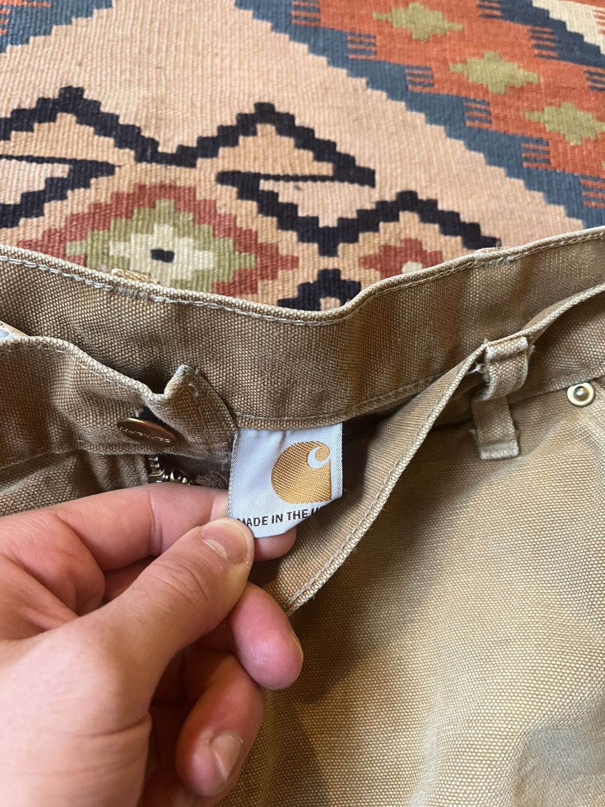 Carhartt Vintage brown carhartt double knee faded and distressed Size US 36 / EU 52 - 4 Thumbnail