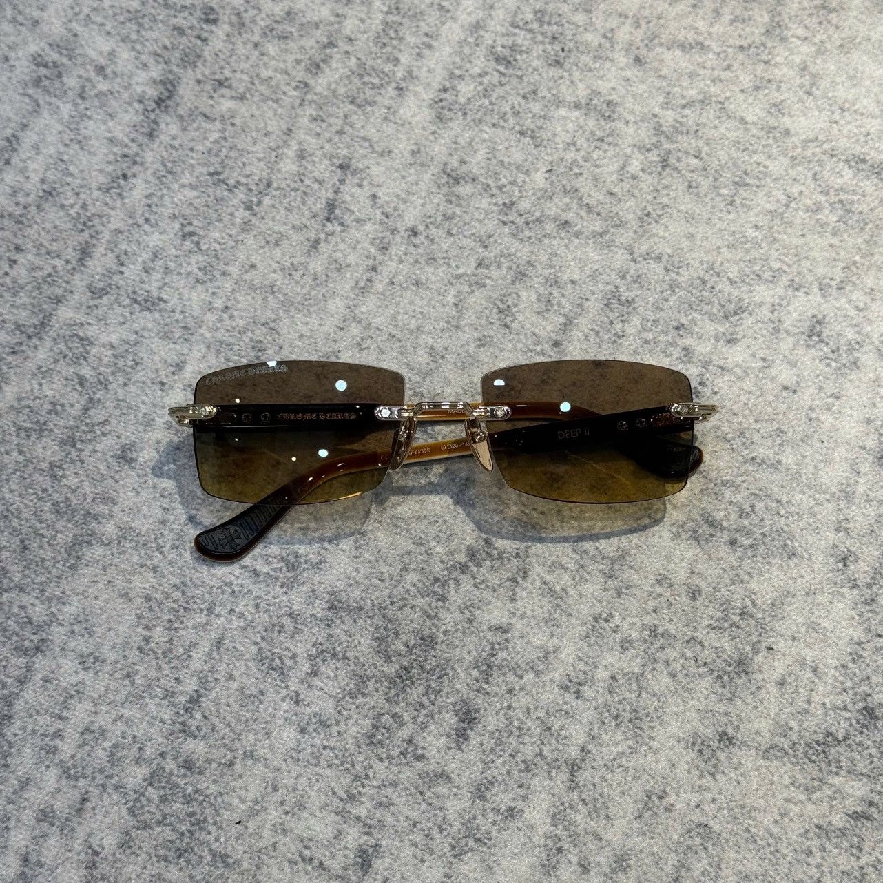 Chrome Hearts CHROME HEARTS DEEP II GOLD PLATED-BROWN BONE BROWN-SUN Size ONE SIZE - 6 Thumbnail