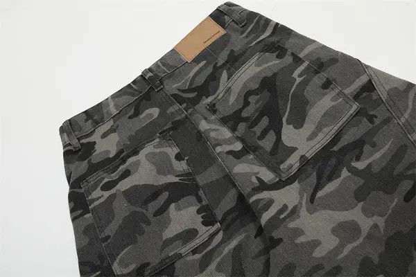 Japanese Brand VIBE Camouflage men's loose wide-leg workwear machete jeans Size US 32 / EU 48 - 5 Thumbnail