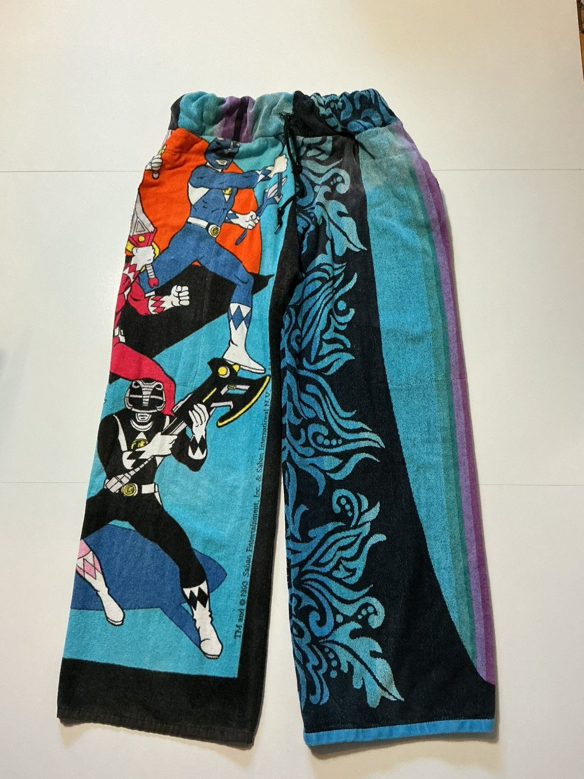 Vintage Vintage 1993 Mighty Morphin Power Rangers 1 Of 1 Towel Pants Size US 34 / EU 50 - 1 Thumbnail