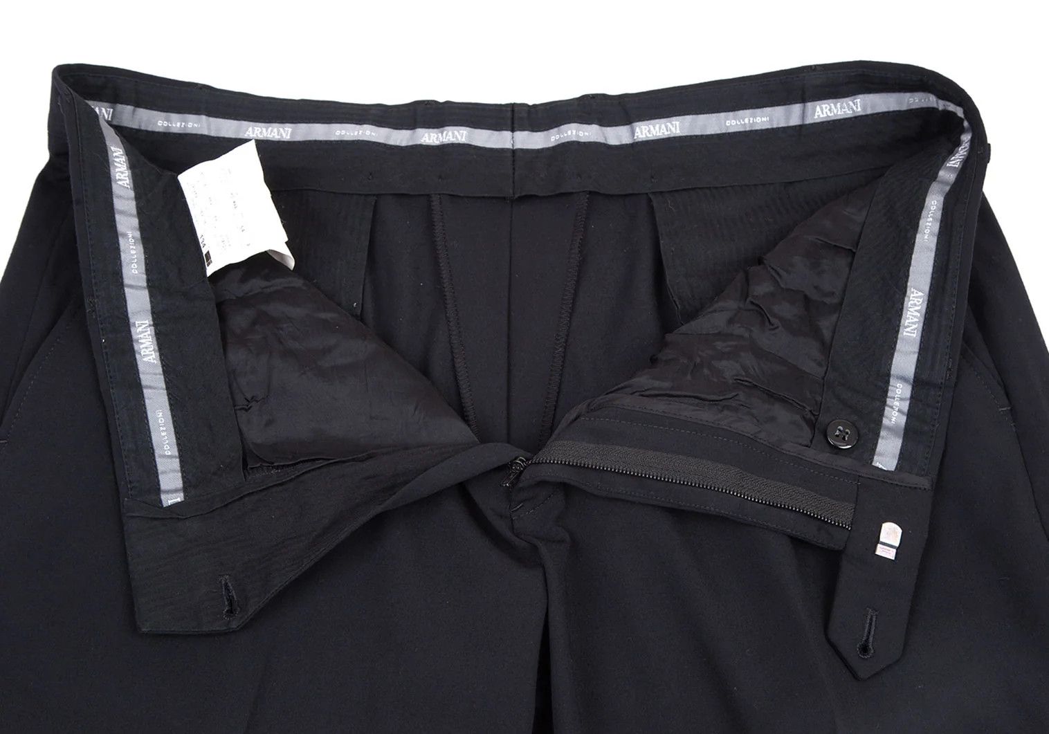 Armani Collezioni Dark Navy No-Tuck Pants Size 54R in Good Condition Size US 26 / EU 42 - 5 Thumbnail