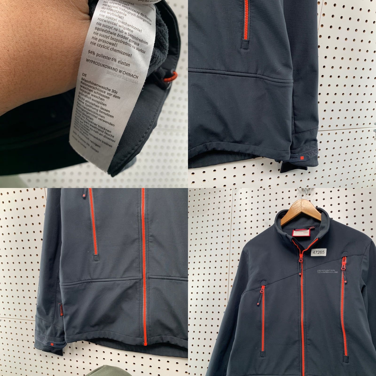 Warehouse Moutain Warehouse Extreme Ski Jacket Mens Small RECO Shell Zipper Armpit Skiing Winter Black Polyester Softshell Jacket Mens Small Size US S / EU 44-46 / 1 - 8 Thumbnail