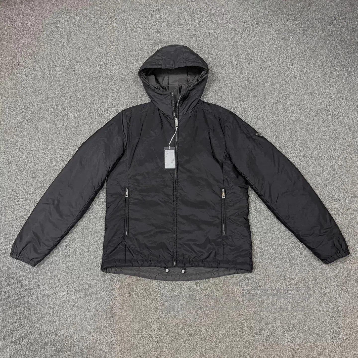 Prada Black Hooded Light Jacket with Zip Closure. Size US M / EU 48-50 / 2 - 1 Thumbnail