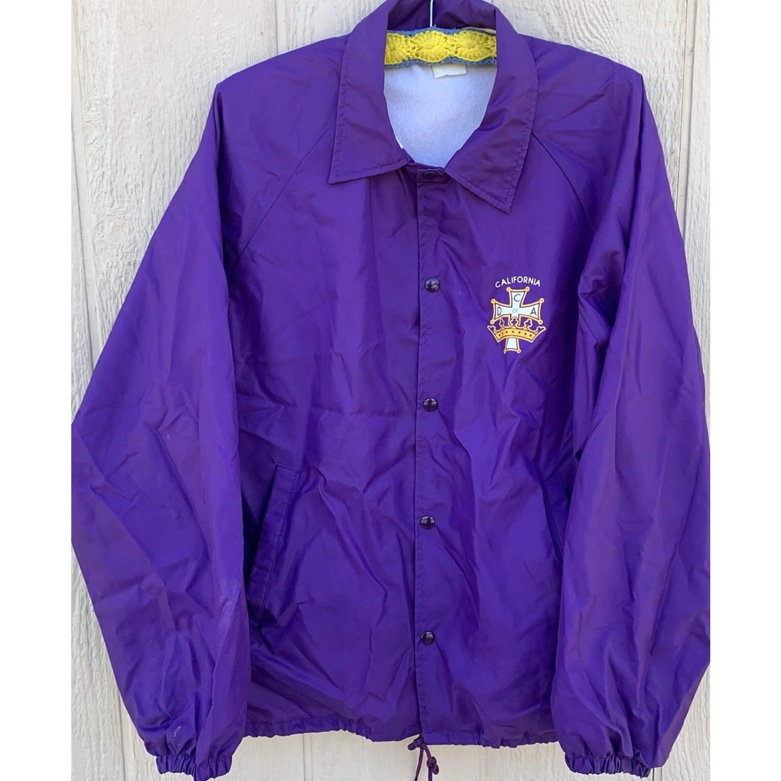 Vintage VINTAGE Nemesis Sportswear California C D of A Windbreaker Jacket Men XL/XXL Purple Windbreaker 80s Retro Catholic Daughters America Baja California Size US XL / EU 56 / 4 - 3 Thumbnail