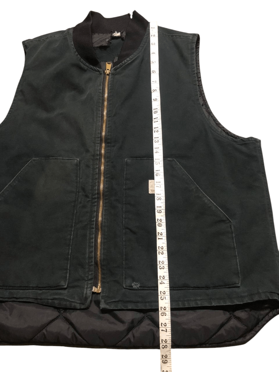 Carhartt Carhartt Quilted Dark Green Vest Faded Distressed Size US L / EU 52-54 / 3 - 18 Thumbnail