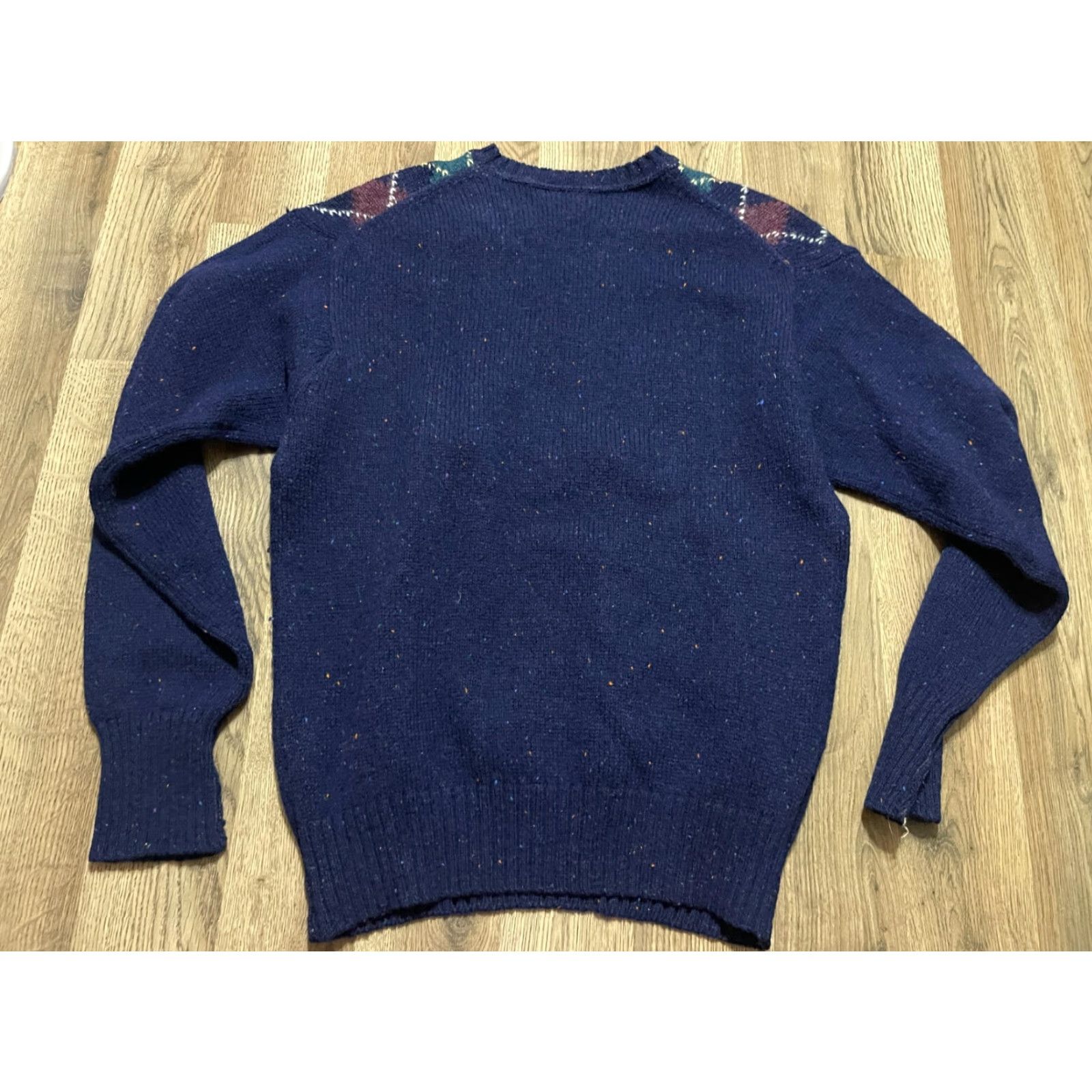 Vintage Woodward Sweater, Men's Size Medium, Pullover, Crew Neck, Long Sleeve, Regular Fit, Brown, Blue Green, Vintage Size US M / EU 48-50 / 2 - 2 Thumbnail