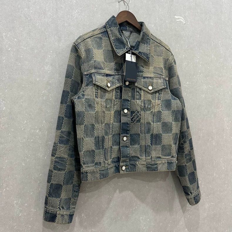 Louis Vuitton Louis Vuitton Classic checkerboard denim jacket Nextarrow-2 Size US L / EU 52-54 / 3 - 3 Thumbnail