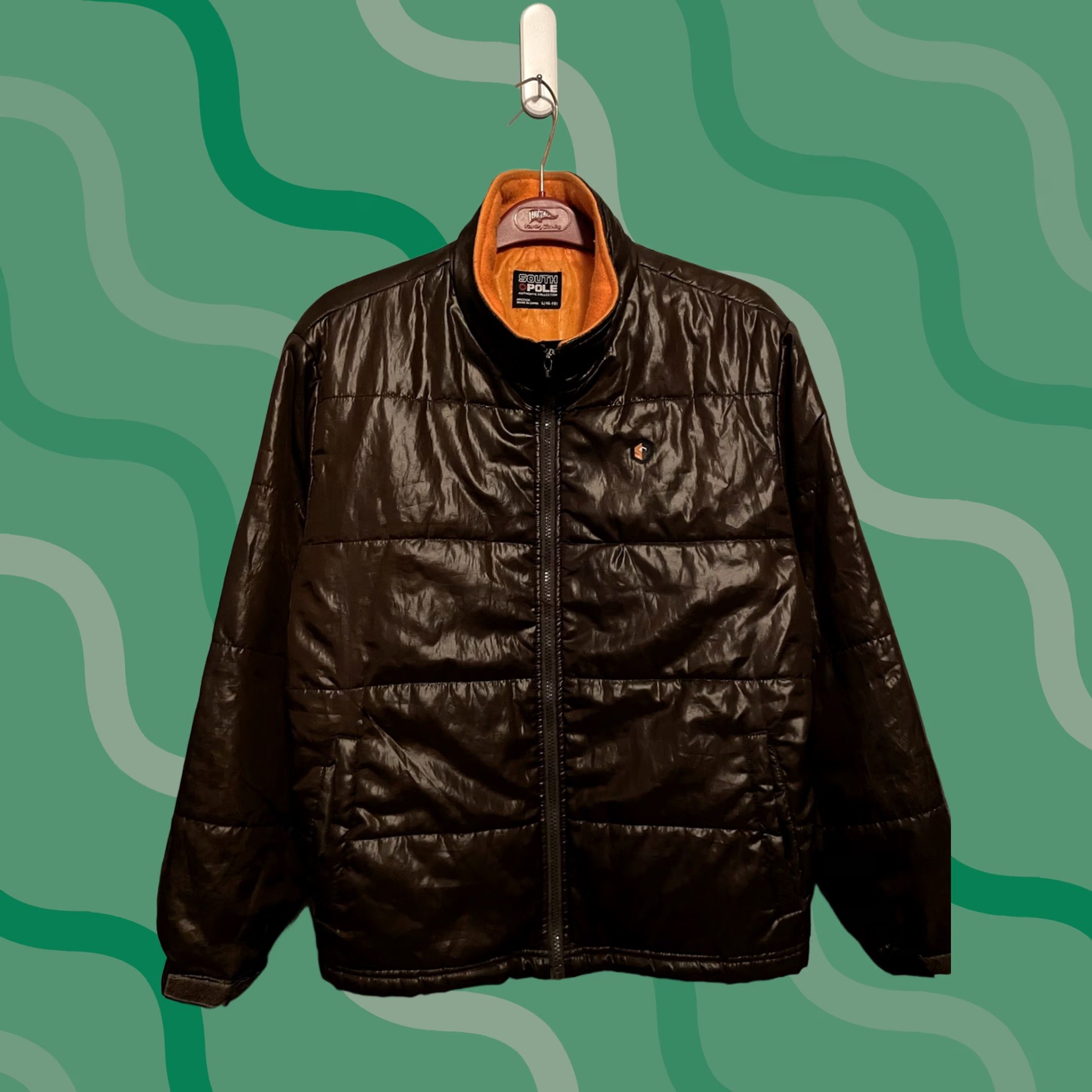 Southpole VINTAGE Southpole Puffer Jacket Coat Full Zip Reversible Quilted Nylon Brown L Unisex Adults Mens Women? Size US L / EU 52-54 / 3 - 1 Thumbnail