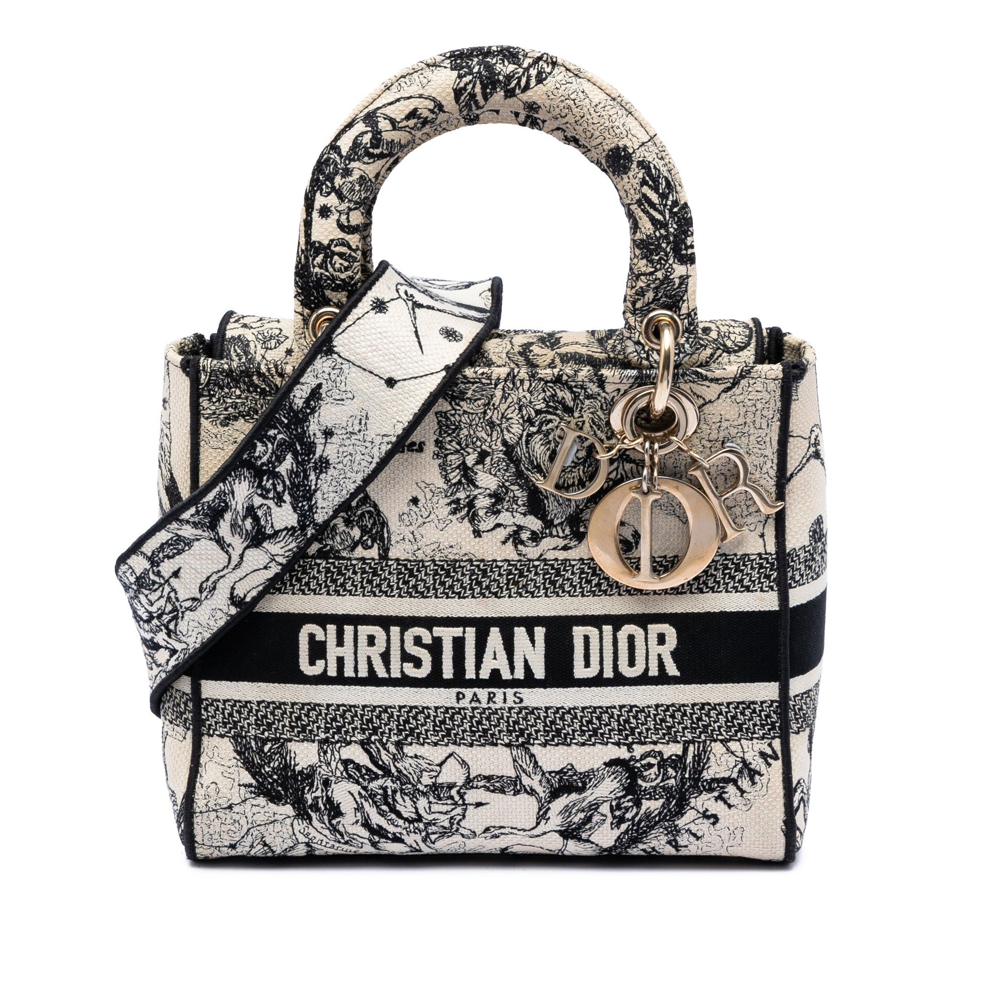 Dior Medium Embroidered Canvas Zodiac Lady D Lite Size ONE SIZE - 1 Thumbnail