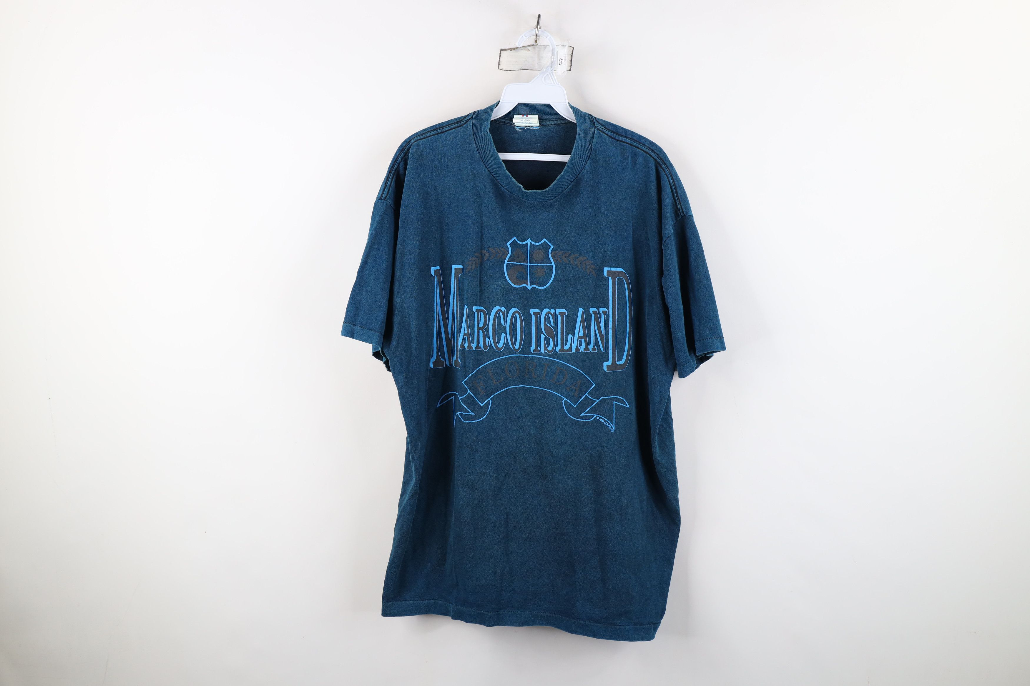 Vintage Vintage 90s Streetwear Wash Marco Island Florida T-Shirt USA Size US XL / EU 56 / 4 - 1 Thumbnail