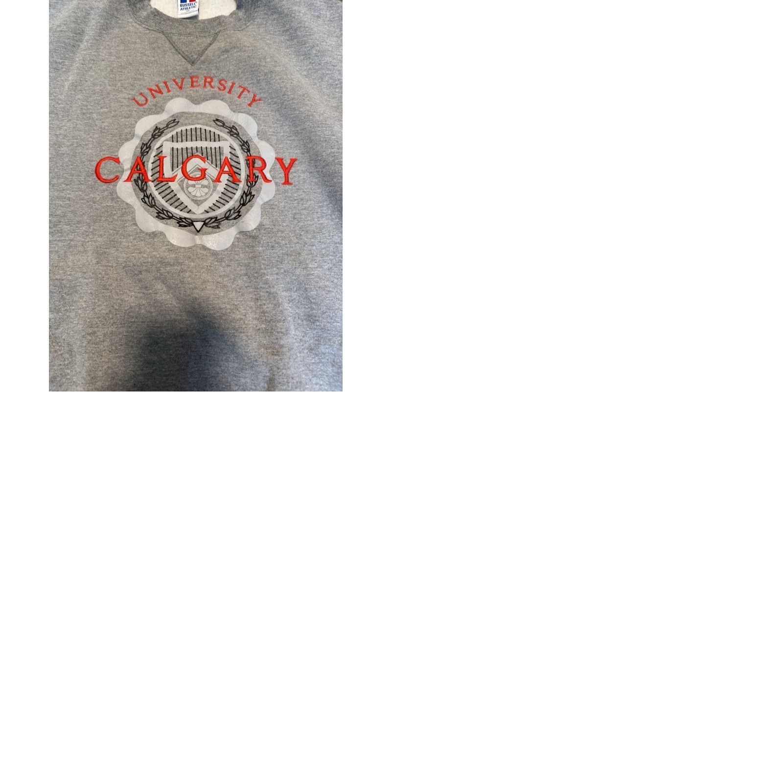 Vintage VINTAGE Russell Athletics University Of Calgary Gray Sweatshirt XL USA Men Pullover Crew Neck Fleece Cotton Size US XL / EU 56 / 4 - 10 Thumbnail