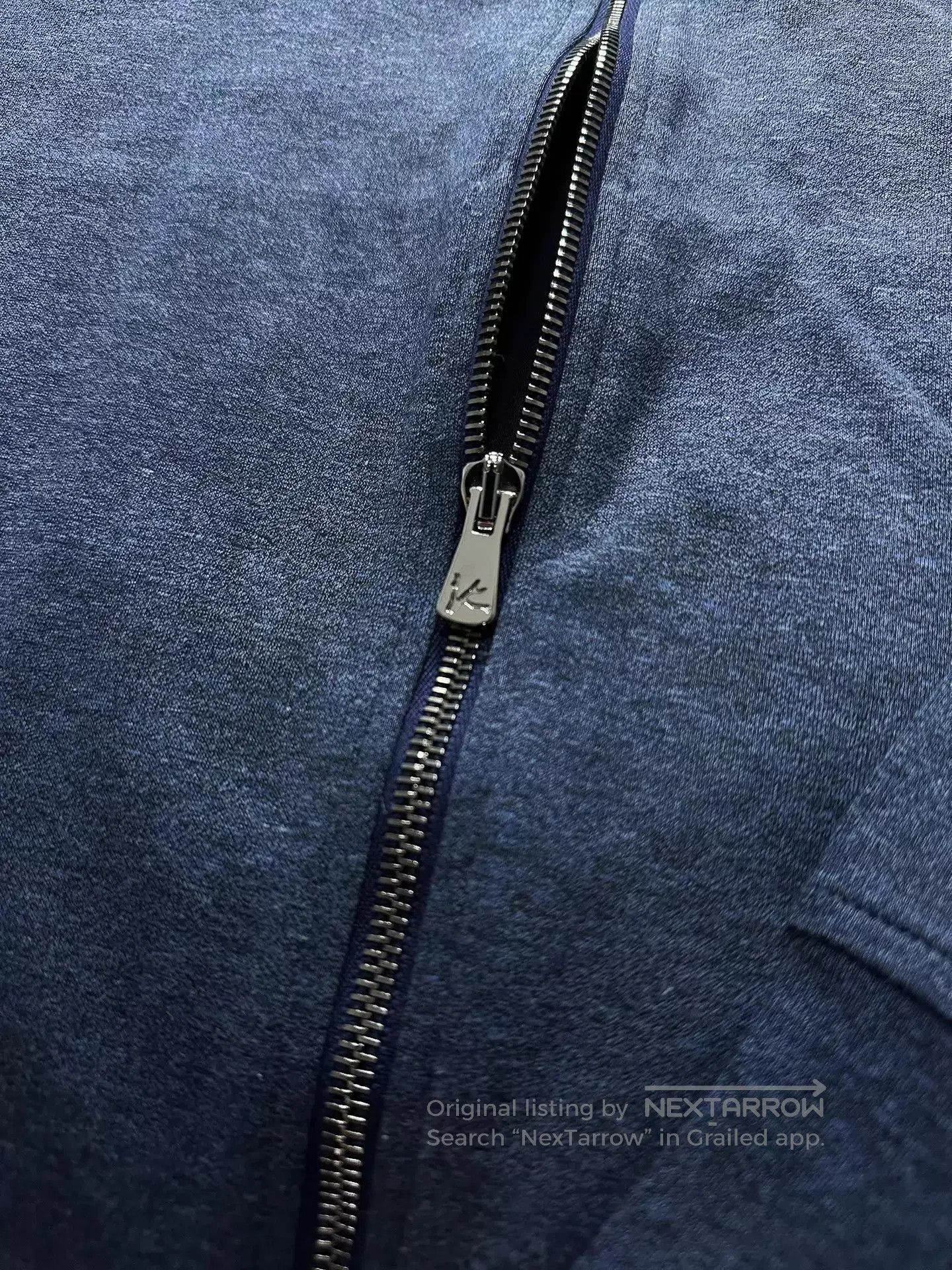 Isaia Blue Zip-Up Hoodie with Black Panel. Size US S / EU 44-46 / 1 - 2 Thumbnail