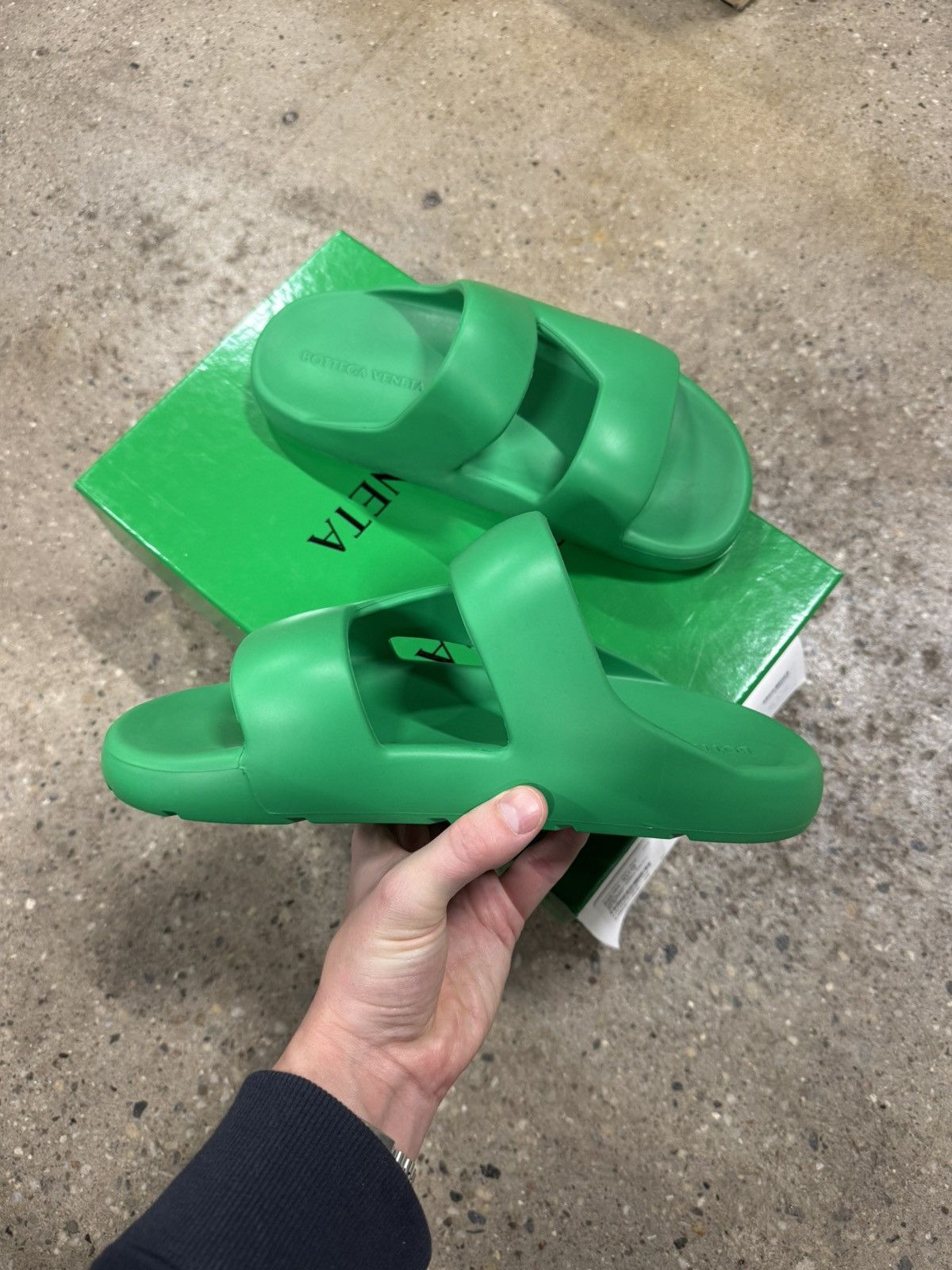 Bottega Veneta Rubber Band Slide Sandals NEW 600$