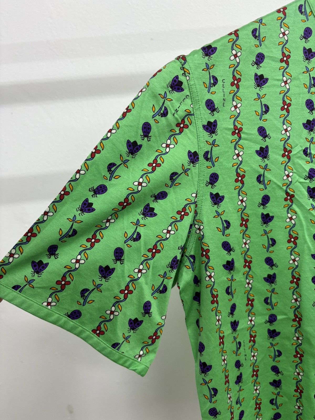 Vintage 70's Celine Monogram Logo Blouse Shirt