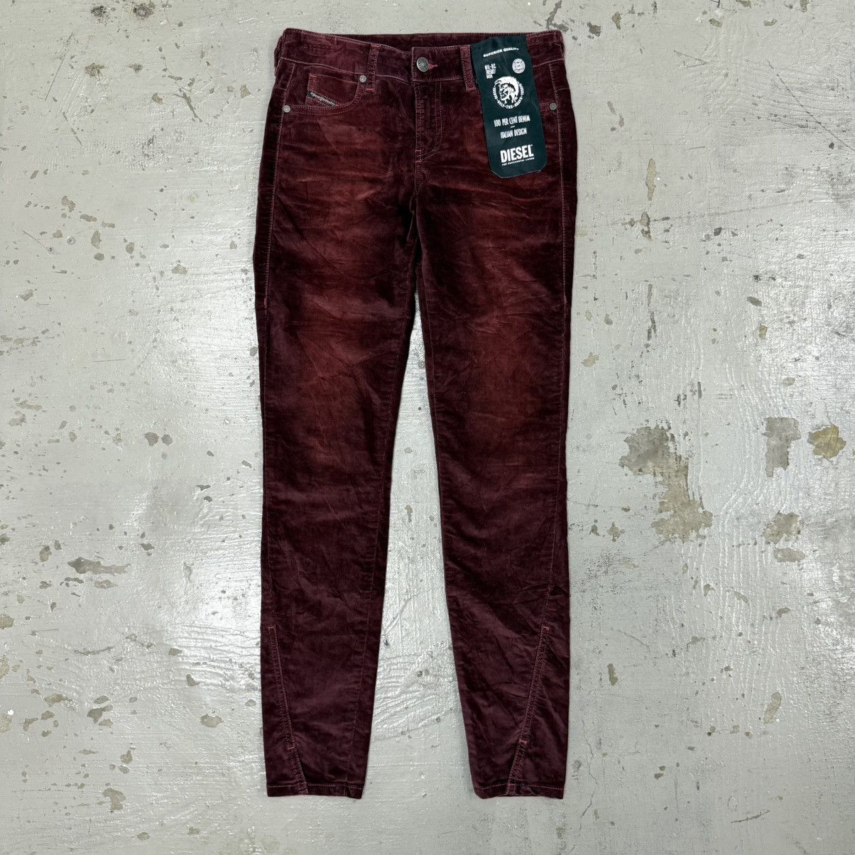 Diesel Diesel D-Jevel Low Waist Velvet Pant Y2K Size 26" / US 2 / IT 38 - 1 Thumbnail