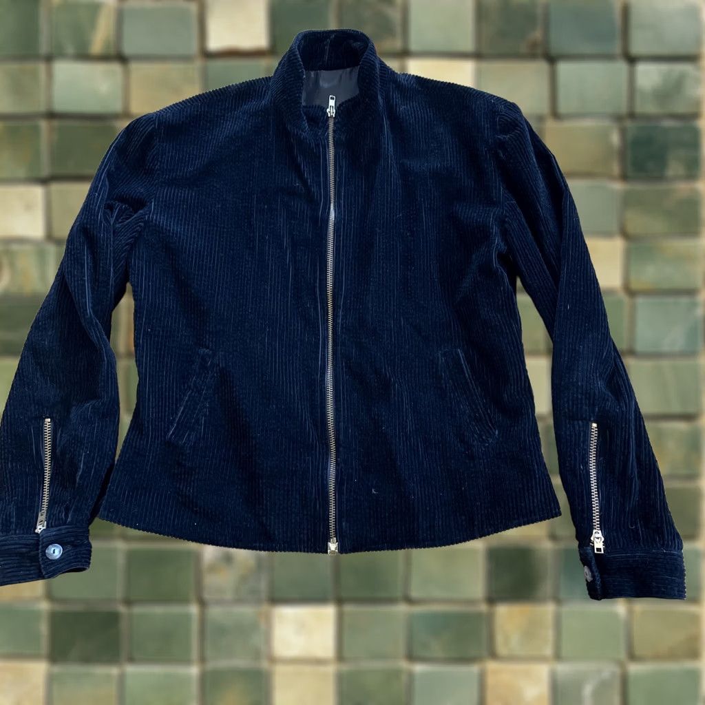 Vintage VINTAGE Didrickson Corduroy Jacket Zip Black 90s Y2K Women's S Grunge, Casual, Short Sleeve, Full Zip, Pockets, Regular Fit, Cotton Size S / US 4 / IT 40 - 1 Thumbnail