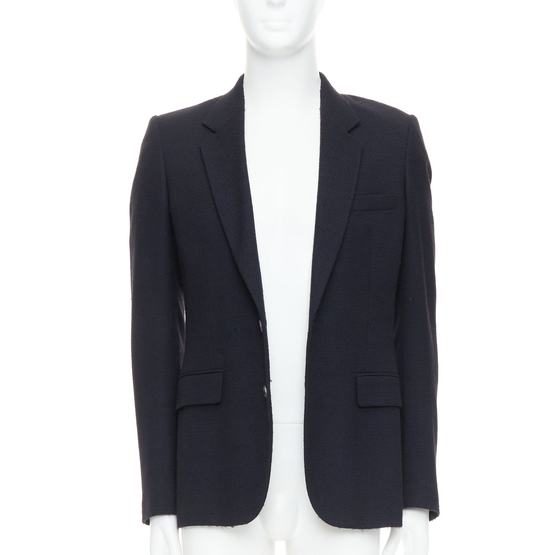 Maison Margiela MAISON MARGIELA Line 14 navy wool shoulder padded boxy blazer IT46 S Size 46R - 1 Thumbnail