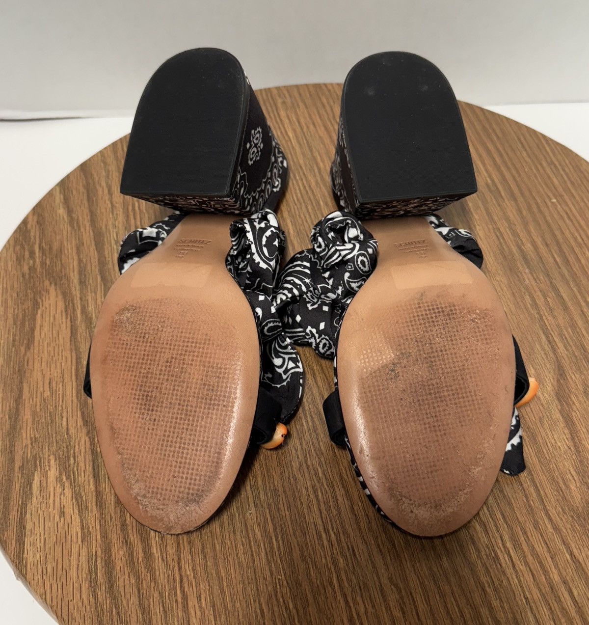 SCHUTZ Schutz Malia Embellished Shell Bandana Slide Tie Sandals Size US 9 / IT 39 - 10 Thumbnail