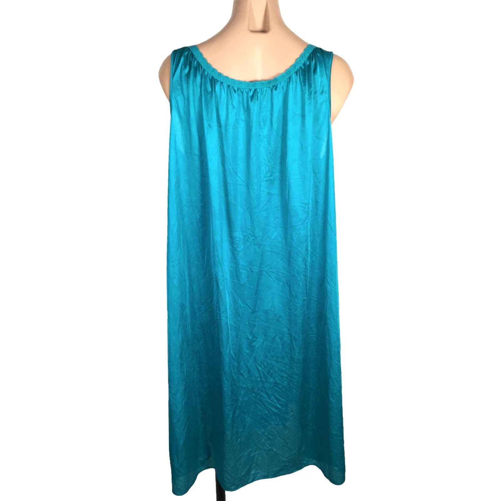 Vintage VINTAGE Lorraine Nightgown Robe Set Blue Nylon L Adults Women Size ONE SIZE - 4 Thumbnail