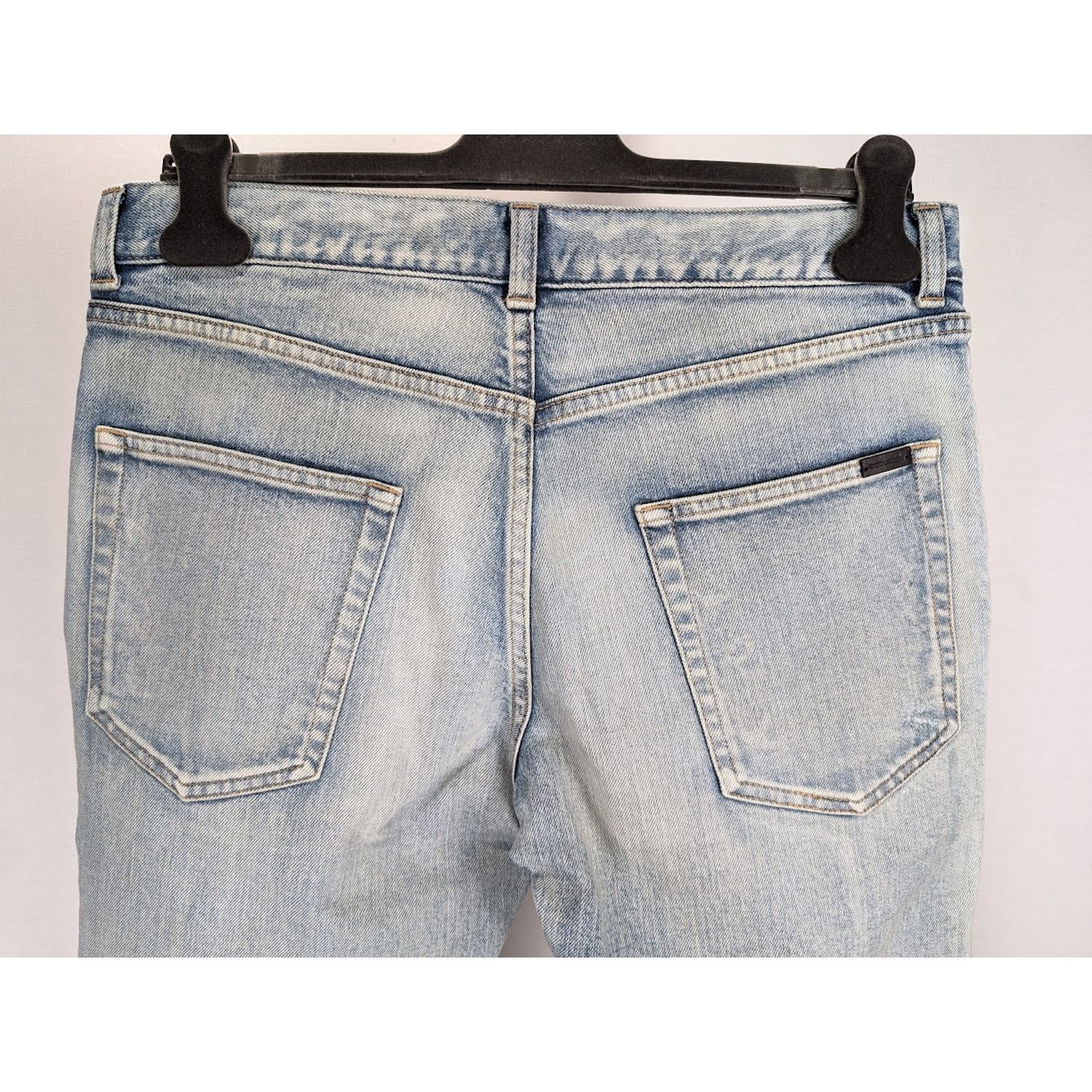 Saint Laurent Paris o1rshd1 Skinny 5 Pockets Low Pants in Santa Monica Blue Size US 28 / EU 44 - 15 Thumbnail