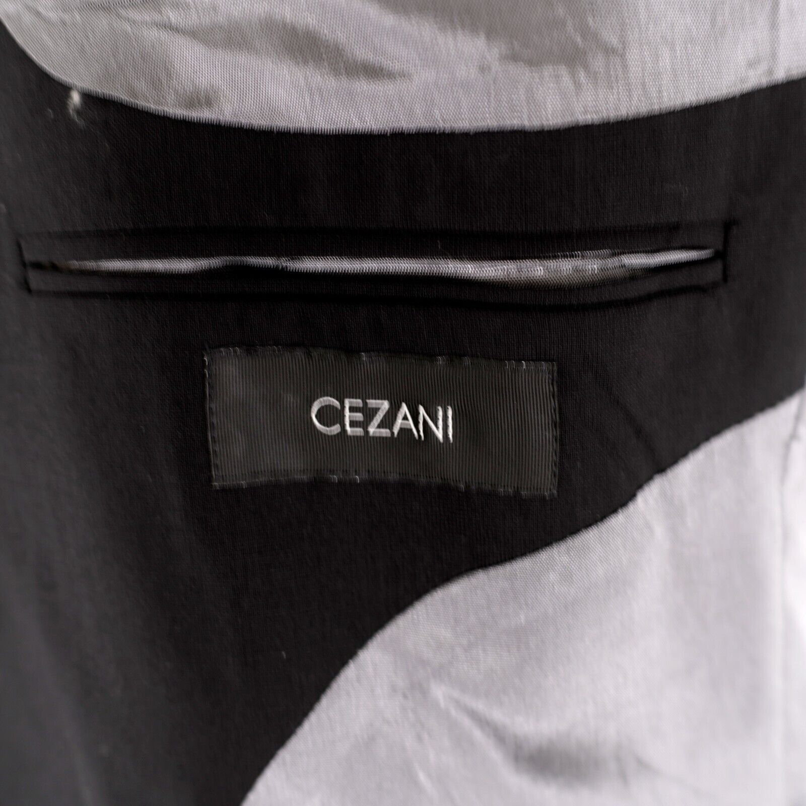 Other DAMAGED Cezani Wool Black 3 Button Blazer 42R Tiny Holes On Size 42R - 10 Thumbnail