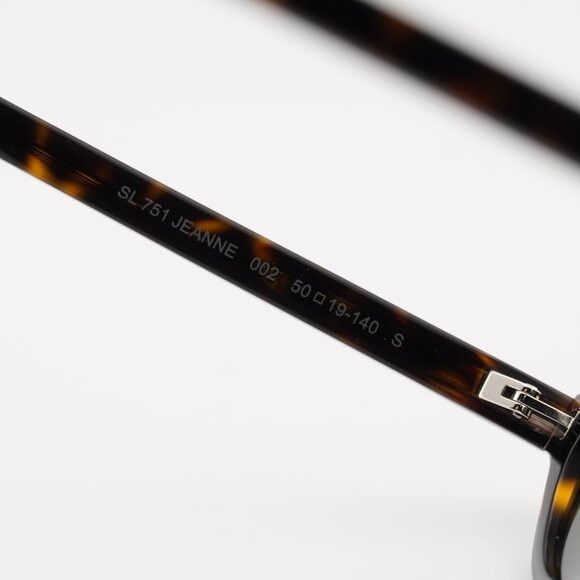 Saint Laurent Paris Saint Laurent SL751JEANNE 002 Sunglasses Havana Oval Frame Size ONE SIZE - 6 Thumbnail