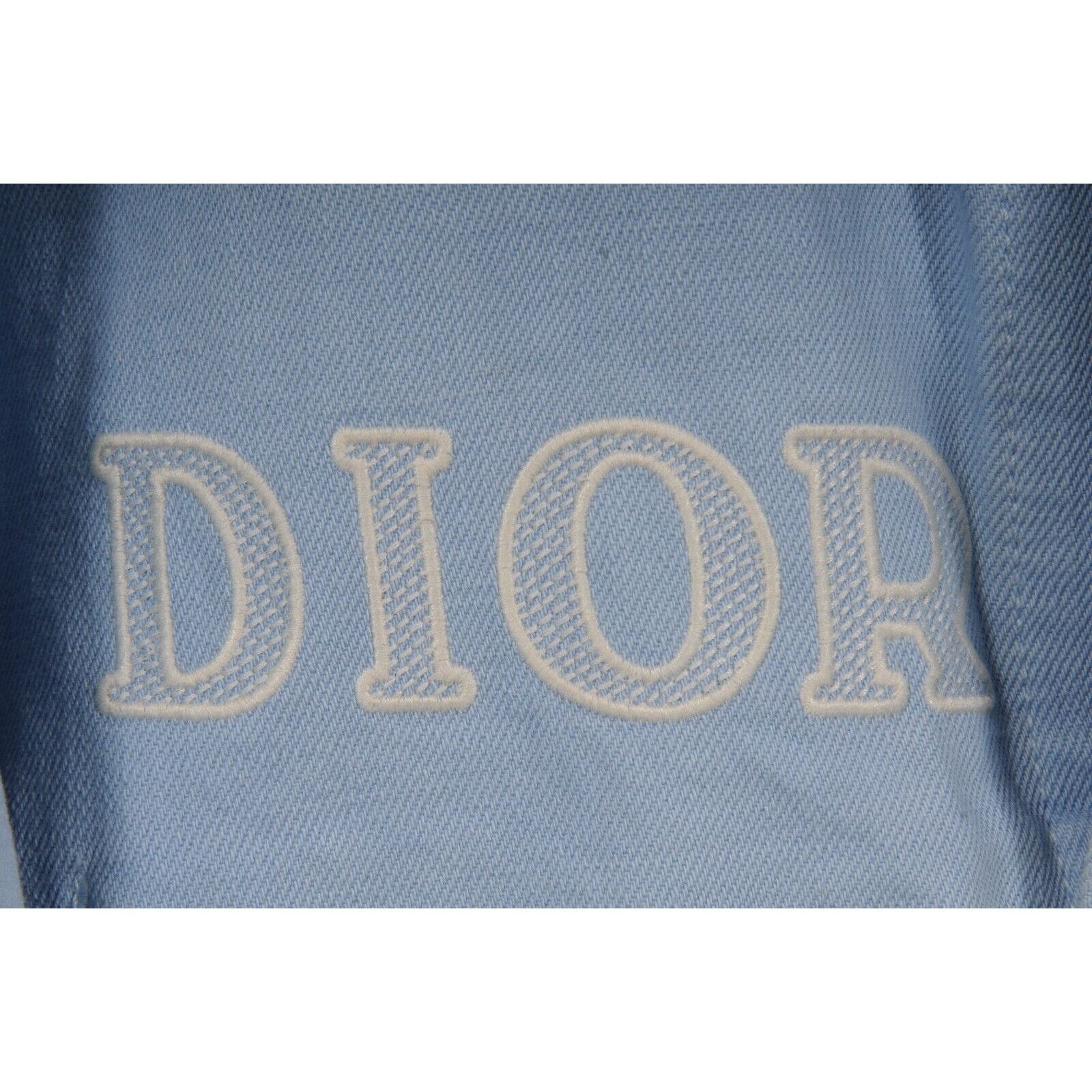 Dior Logo Denim Jacket Light Blue White - 01693 Size US M / EU 48-50 / 2 - 4 Thumbnail