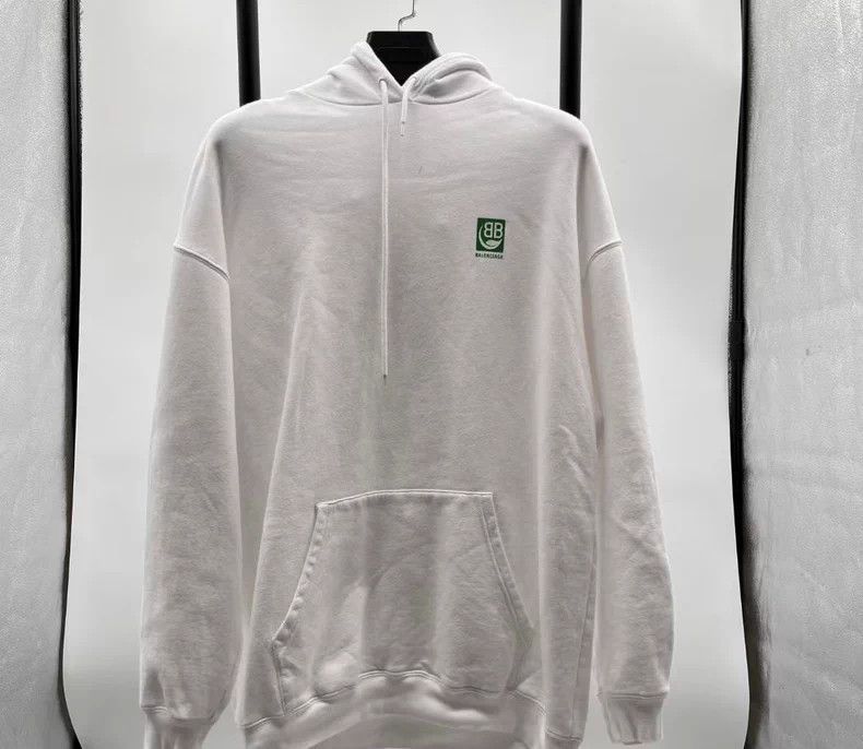 Balenciaga Balenciaga White Eco Hoodie S - dmc Size US S / EU 44-46 / 1 - 1 Thumbnail