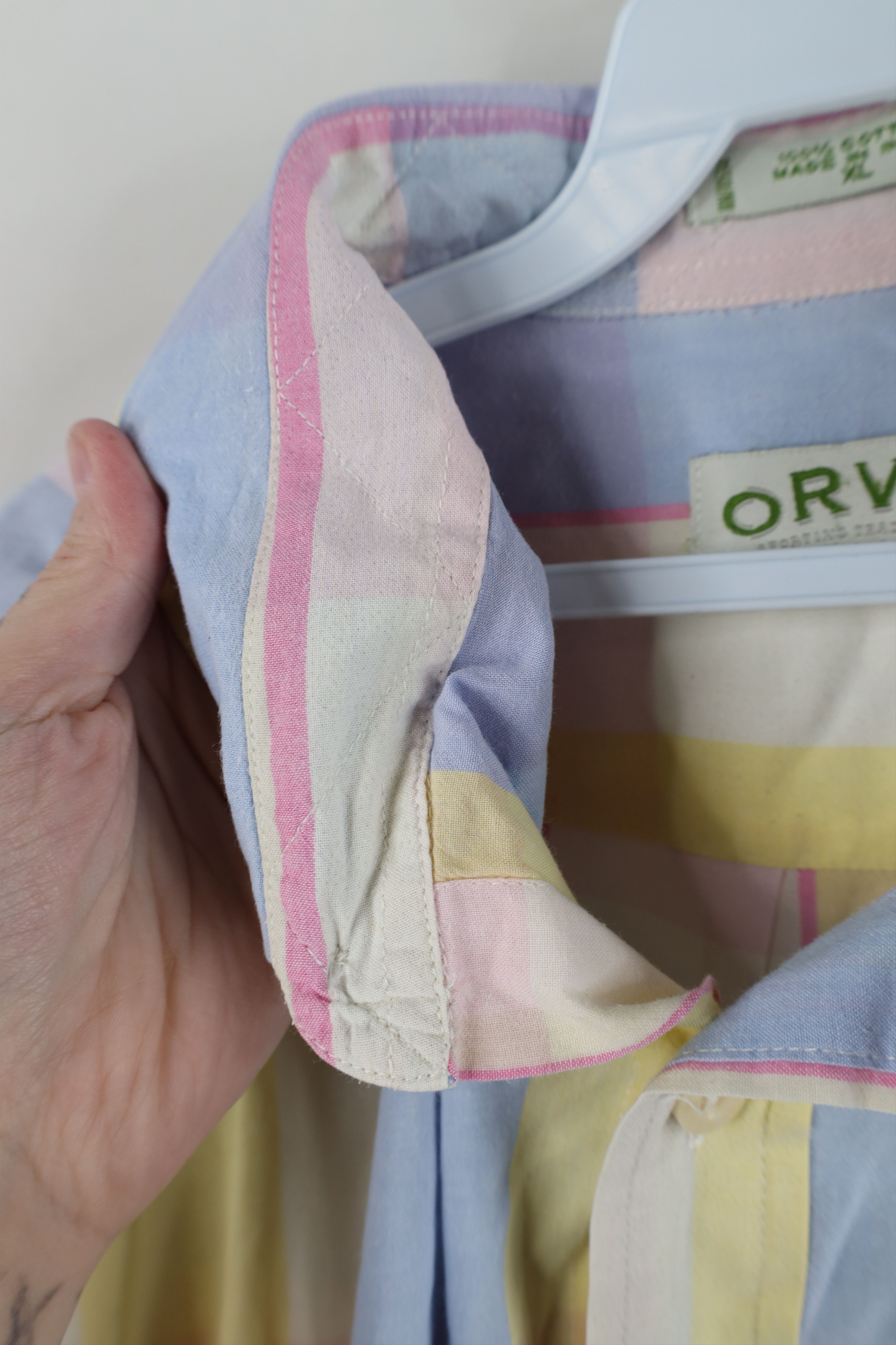 Orvis Vintage 90s Orvis Checkered Madras Plaid Button Down Shirt Size US XL / EU 56 / 4 - 8 Thumbnail