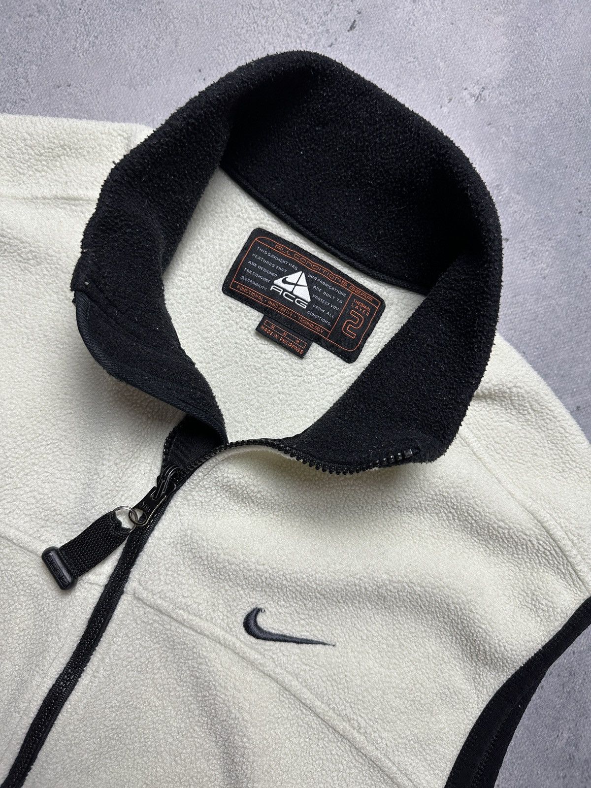 Nike ACG Vintage 90s Nike ACG Cream Polartec Gilet Fleece Jacket Vest Size US M / EU 48-50 / 2 - 3 Thumbnail