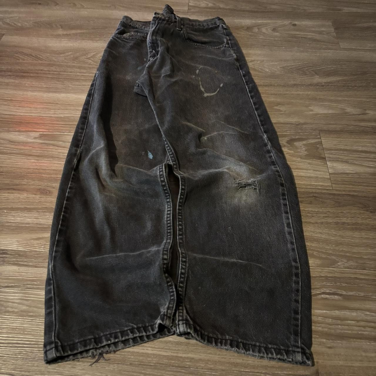 Vintage Crazy Vintage Y2K/2000s Grunge Black Faded Denim Jeans! 32x30 Size US 32 / EU 48 - 3 Thumbnail