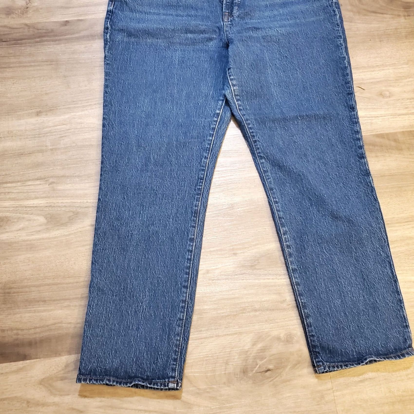 Madewell Madewell The Perfect Vintage Jean Size 32 34×27 High Rise Medium Blue Straight Cropped Jeans Women Size 24" / US 00 / IT 34 - 3 Thumbnail